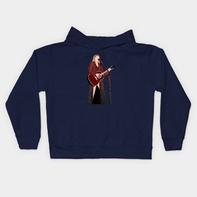 The eras tour red outfit Kids Hoodie by FunartsbyM